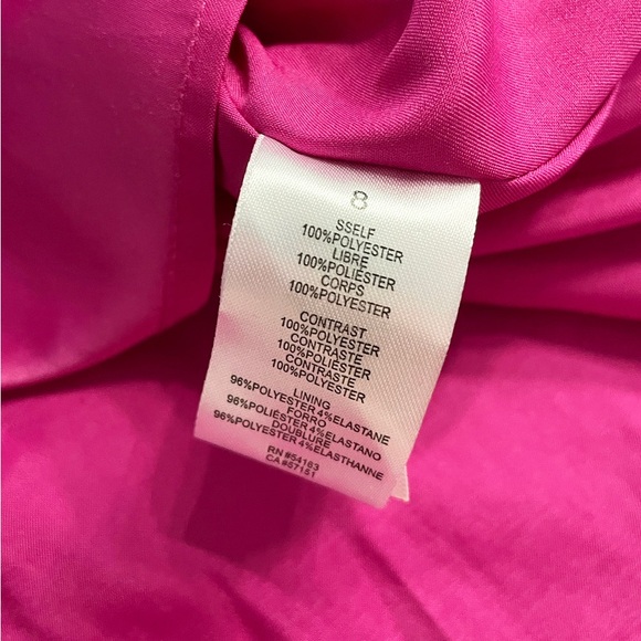 Jessica Simpson Floral Fit&Flare Dress Women 8 Sangria Black/Hot Pink Tulle EUC - Picture 8 of 9